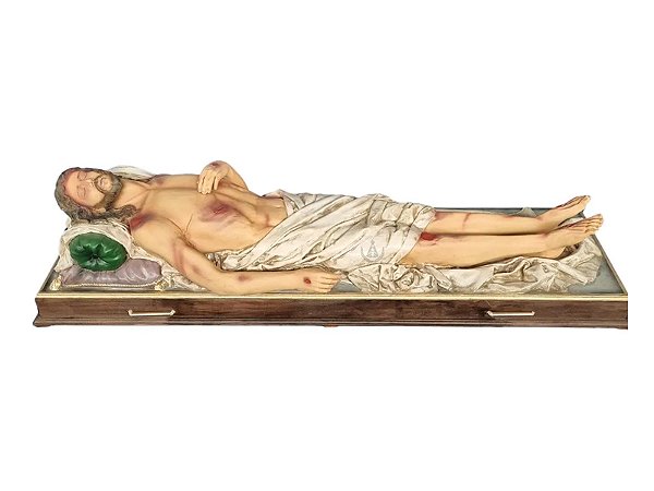 Jesus Morto na Esquife Resina 170 cm
