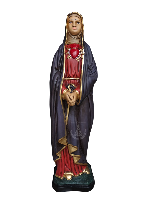Nossa Senhora das Dores Gesso Pintada 60 cm