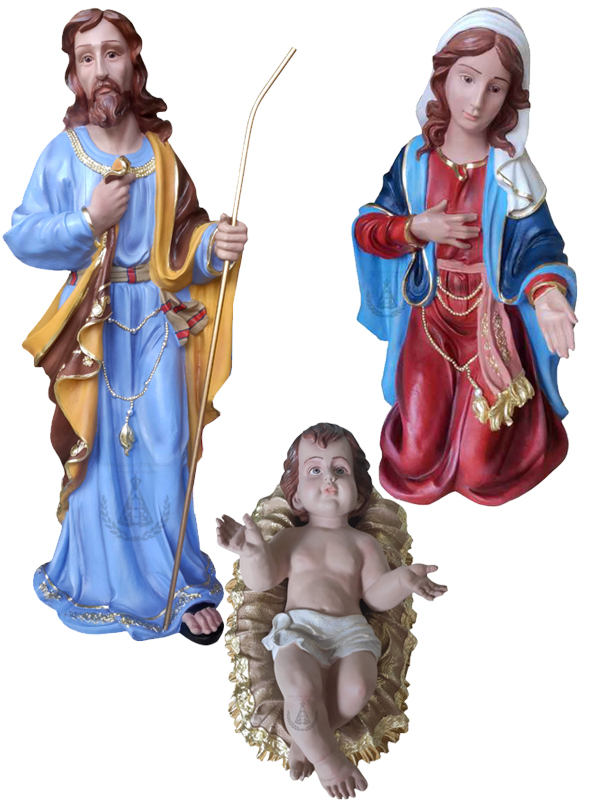 Sagrada Famíla do Presépio Resina 90 cm