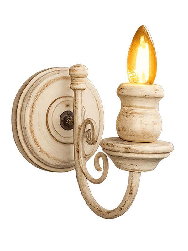 Arandela Madeira Decotariva para Cima de Parede