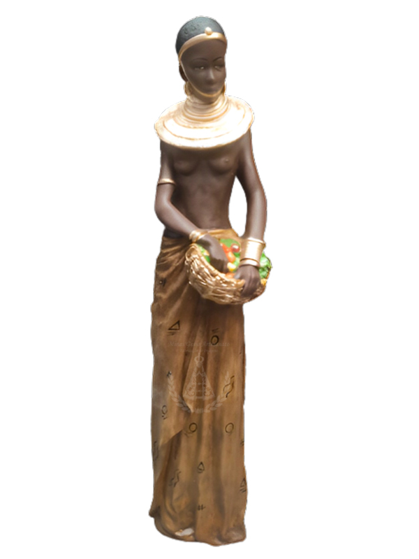 Africano com cesta Pintado 72 cm
