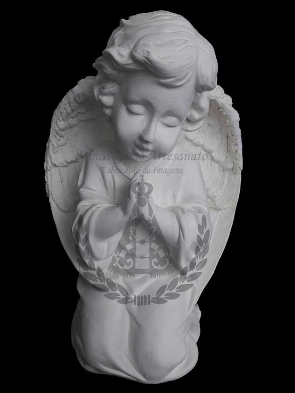 Anjo Ajoelhado Mãos Postas 19 cm