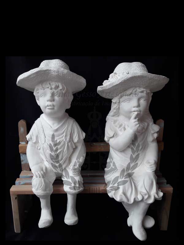 Casal de Jardineiro com bota s/ banco 50 cm