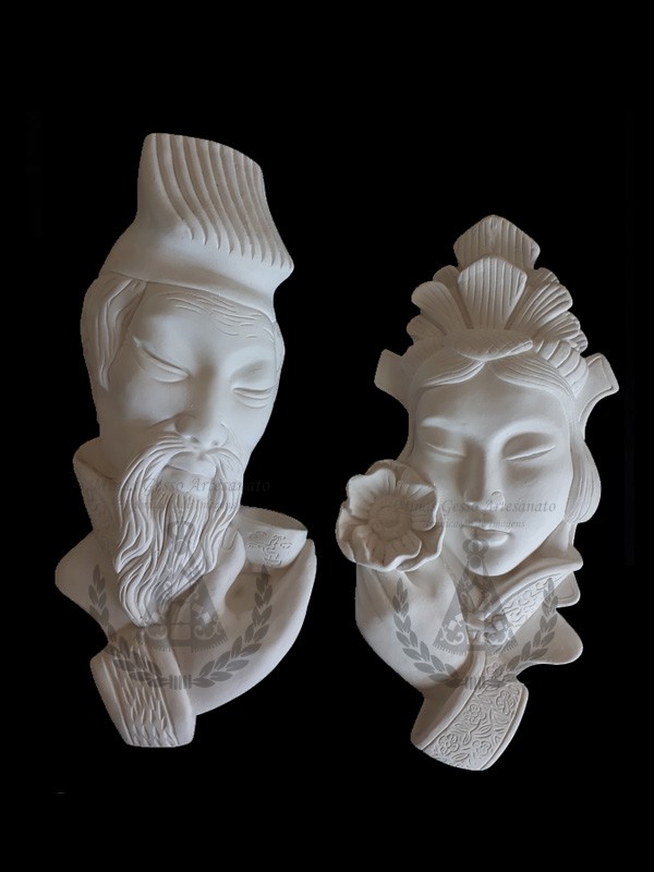 Casal oriental de parede