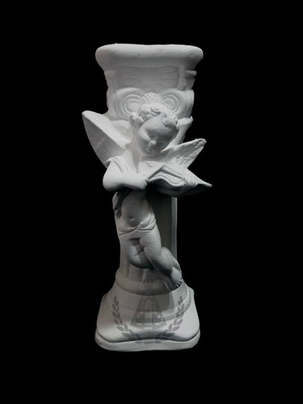 Castiçal Anjo Violino Liso 17 cm