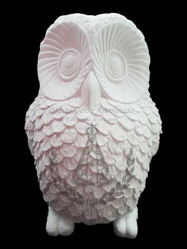 Coruja Grande Gesso 36 cm