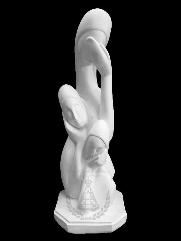 Estátua Cego Surdo Mudo 47 cm