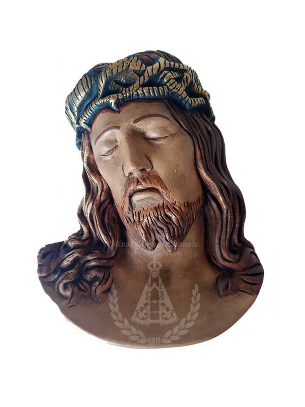 Face de Cristo Parede Pintado Gesso