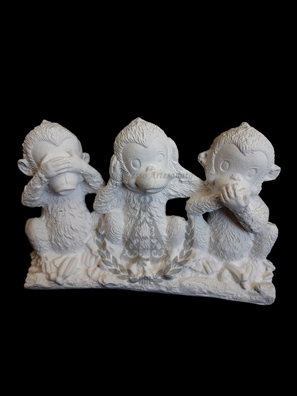 Macaquinhos Cego Surdo Mudo 10 x 16 cm
