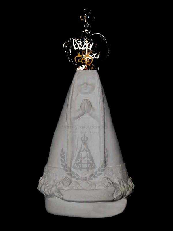 N. Sra. Aparecida Baby Lisa coroa dourada 15 cm
