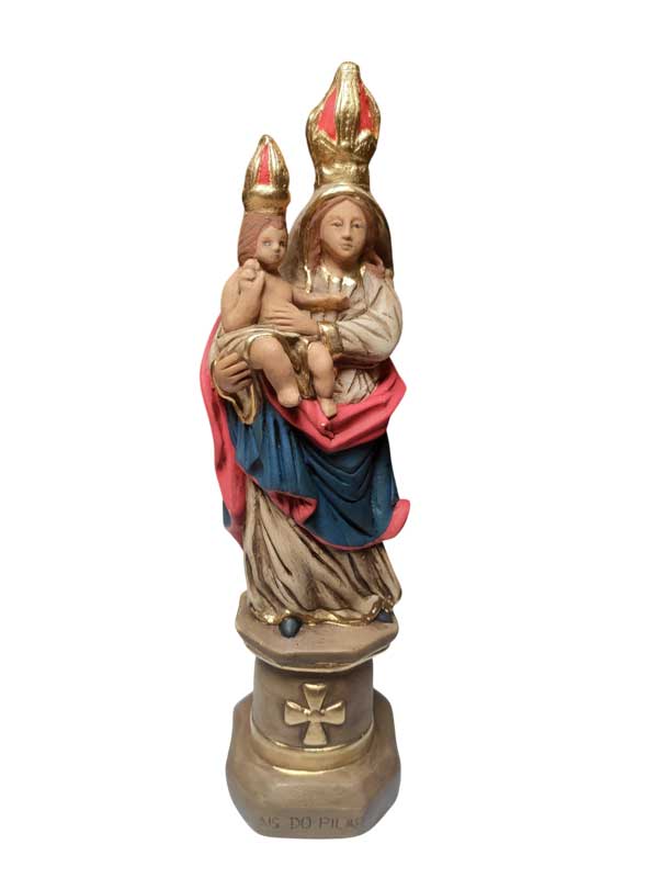 Nossa Senhora do Pilar Gesso Pintado 30 cm