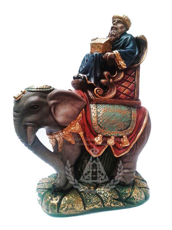 Rei Africano no Elefante 26 cm