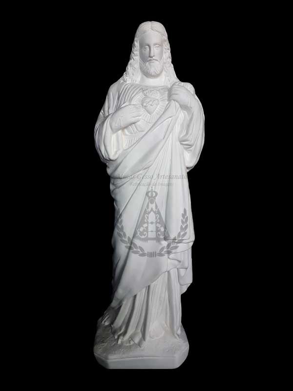 Sagrado Coração de Jesus Gesso 60 cm