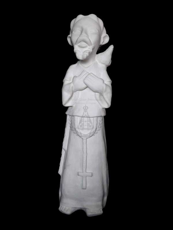 São Francisco de Assis Estilizado Gesso 60 cm