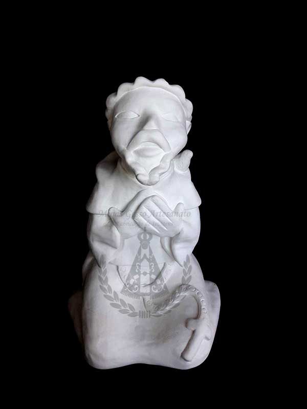 São Francisco de Assis Sentado Estilizado 30 cm
