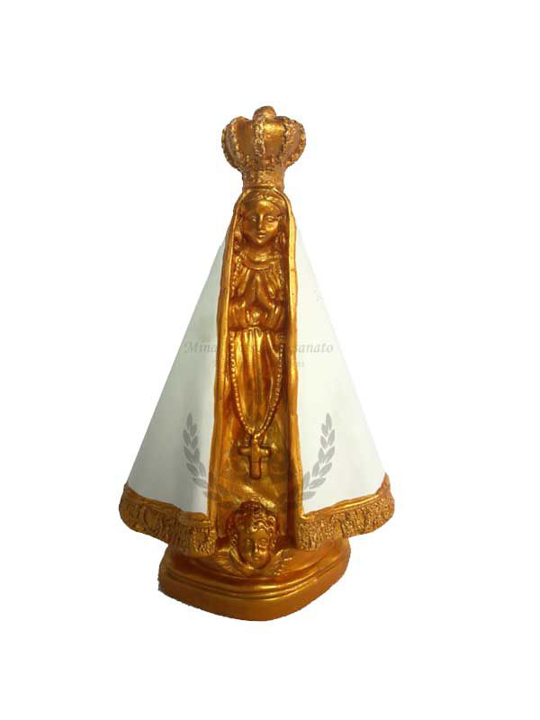 N. Sra. Ap. Coroa Maior Manto Liso Pintada 26 cm