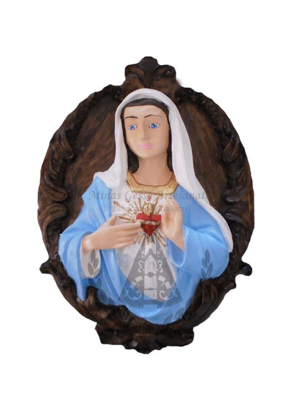 Sagrado Coração de Maria Medalhão 37x25 cm