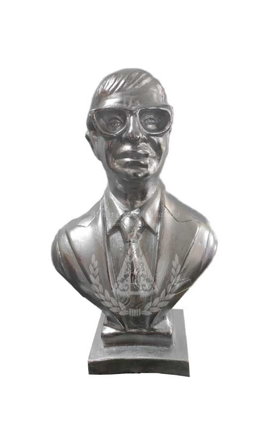 Chico Xavier Busto  29 cm Prata