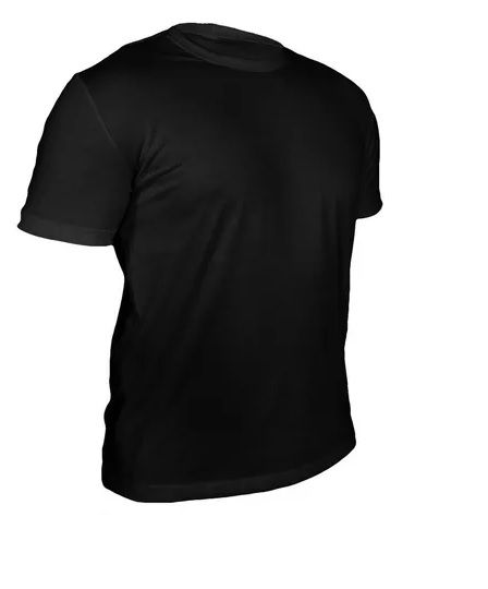 Kit 10 peças - Camiseta Algodão Preta Masculina