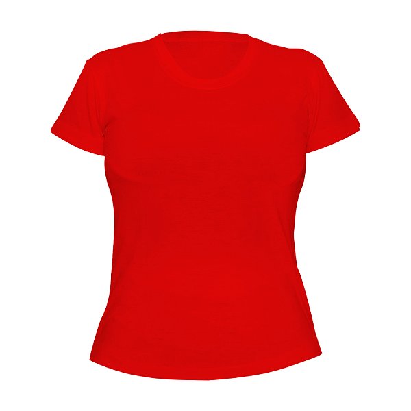 Kit 10 peças - Camiseta PV (Malha Fria) Vermelha Feminina