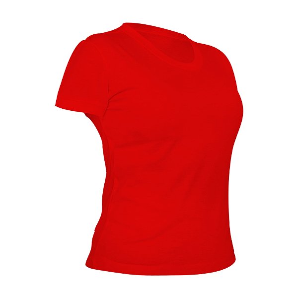 Camiseta Poliéster Anti Pilling Vermelha Feminina