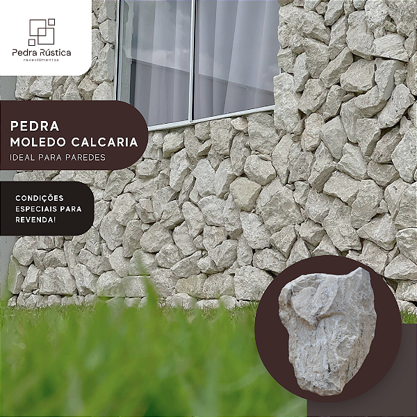 Pedra Moledo Calcaria, tamanhos variados - ( Preço /m² )