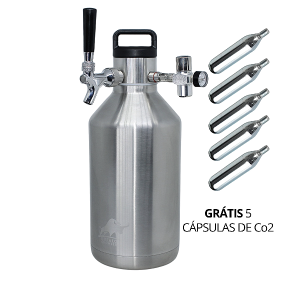 Búfalo Growler On TAP 4L - Chopeira Térmica Portatil