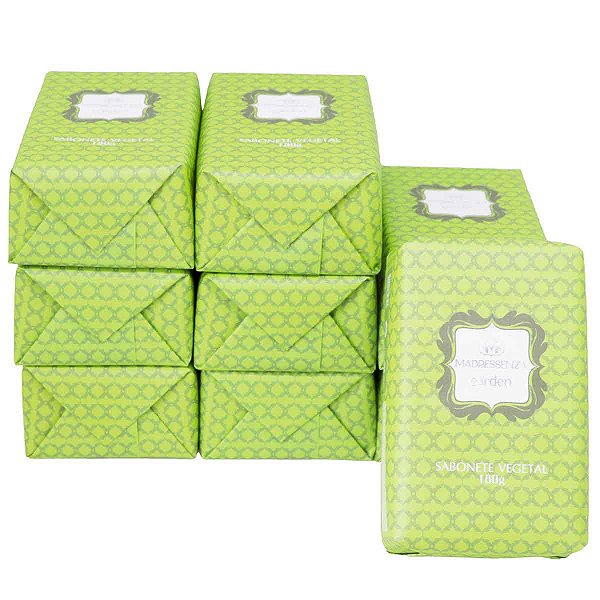 Sabonete em barra vegetal Madressenza garden 180 g - 9 unidades