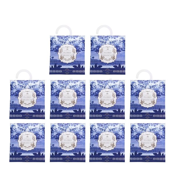 Sachê Perfumado Madressenza flores brancas 80 ml - 10 unidades