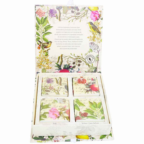 Sabonetes barra cremoso Dani Fernandes kit 4 unidades 90 g