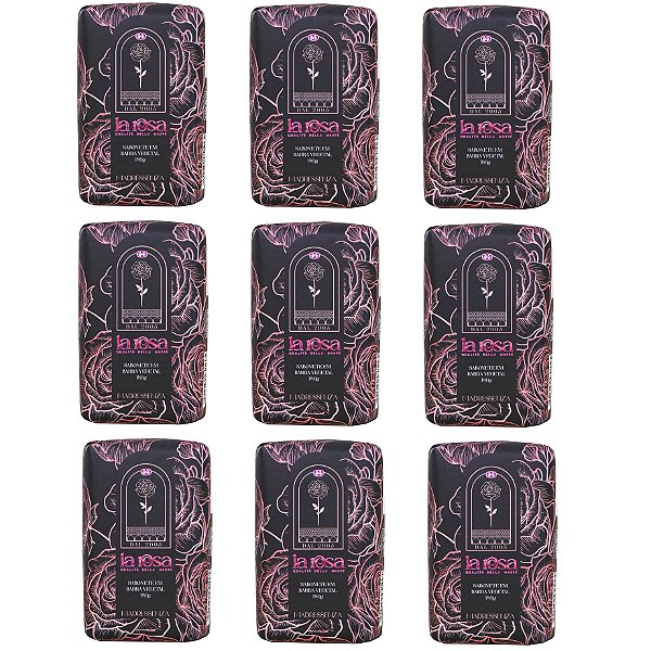 Sabonete barra Madressenza la rosa 180 g - 9 unidades