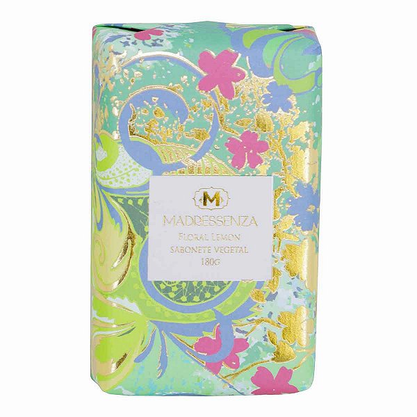 Sabonete em barra vegetal Madressenza floral lemon 180 g