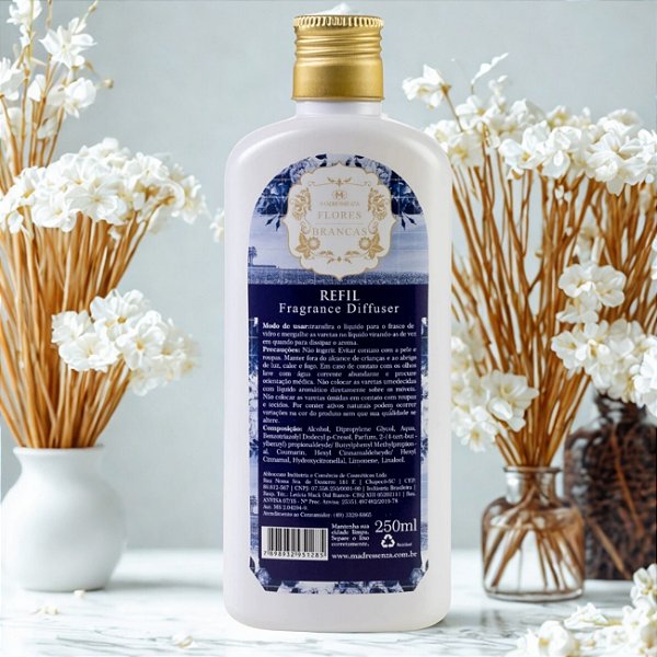 Refil difusor de aromas Madressenza flores brancas 250 ml