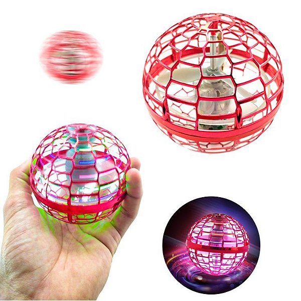 Bola Spinner Voador Led Drone Ufo Brinquedo Fidget Boomerang