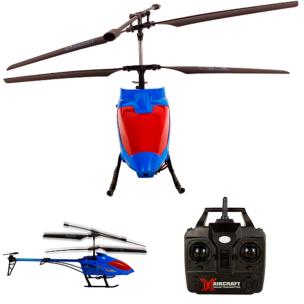 Brinquedo Helicóptero Controle Remoto Recarregável Luz Led
