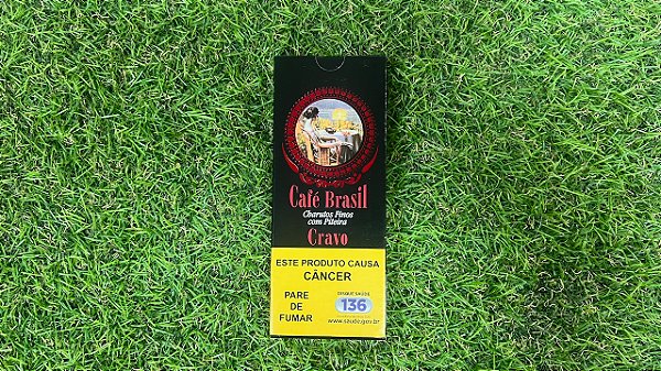 Cigarrilha Cafe Brasil com Piteira Sabor Cravo - Petaca com 5