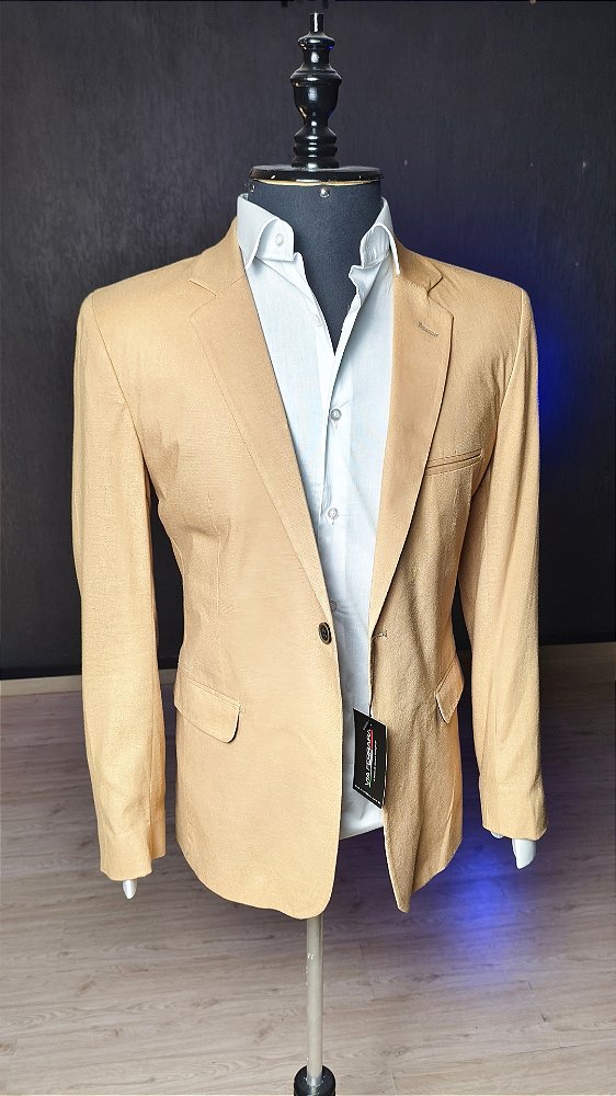 Blazer em Linho Com Elastano