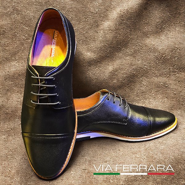 SAPATO CASUAL DERBY PRETO 24515