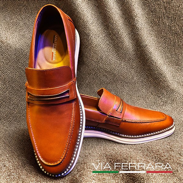 SAPATO CASUAL LOAFER CARAMELO 14536