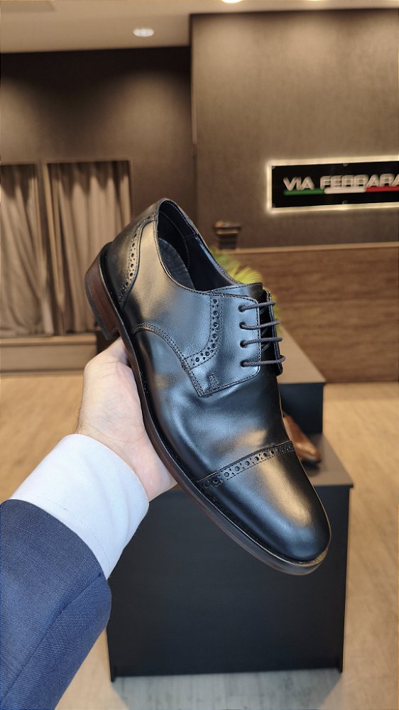 Sapato Social Derby Preto Ref 60486