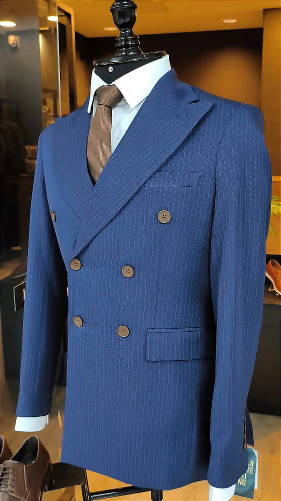 Costume Transpassado Risca de Giz