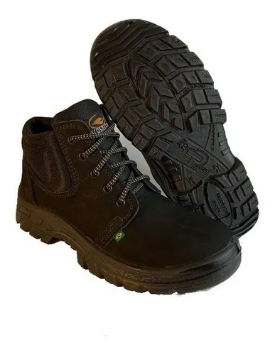 BOTA DE SEGURANÇA ECOSAFETY PS136-AB BICO DE AÇO COURO NOBUCK C.A 8796