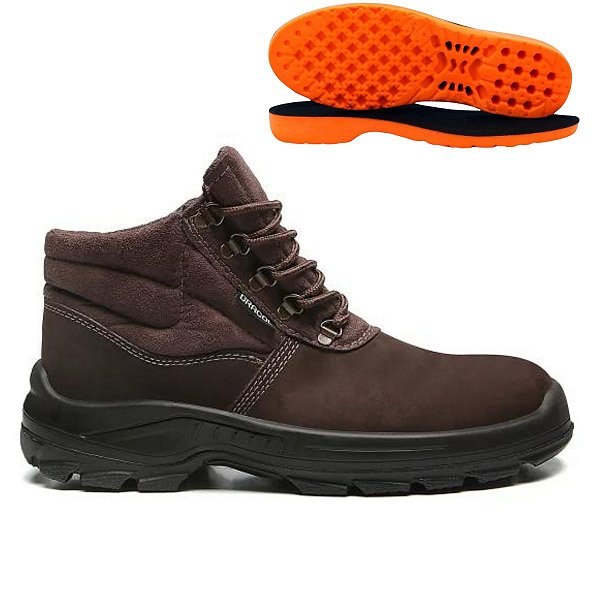 Bota De Segurança Bracol Nobuk Bico Pvc + Palmilha Anatômica