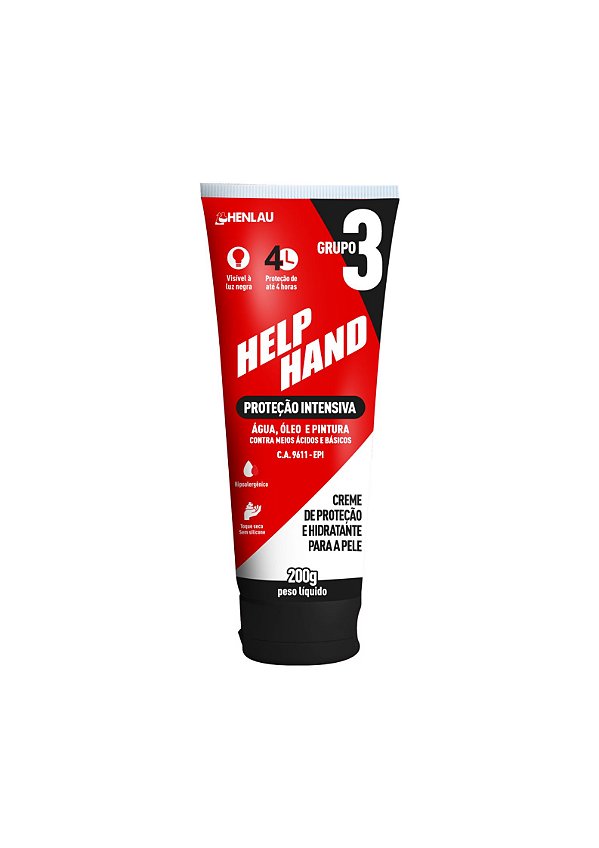 CREME DE PROTEÇÃO INTENSIVA HELP HAND GUPO 3 HENLAU 200g C.A 9611