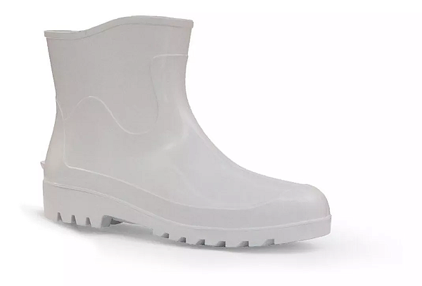 BOTA DE PVC WORKFLEX BRANCO COM FORRO CANO EXTRA CURTO 16 CM CA 37130