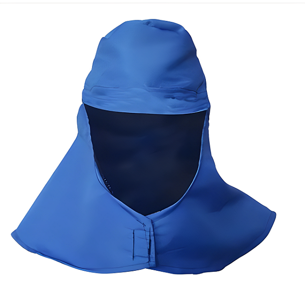 TOUCA ARABE MONDIAL SAFETY EM BRIM SOLDADOR COM VELCRO AZUL ROYAL CA 50464