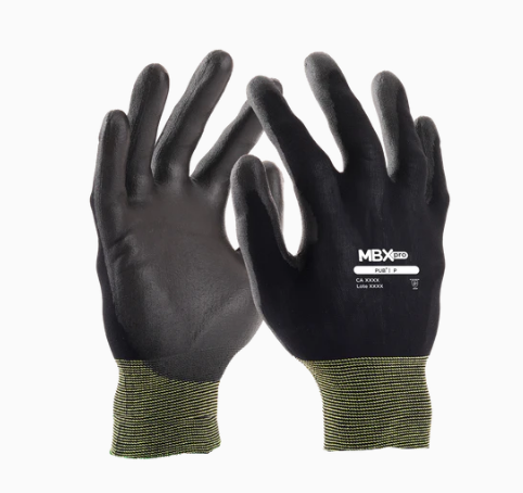 LUVA MEDIX BRASIL NYLON COM BANHO PU PRETA CA 48758