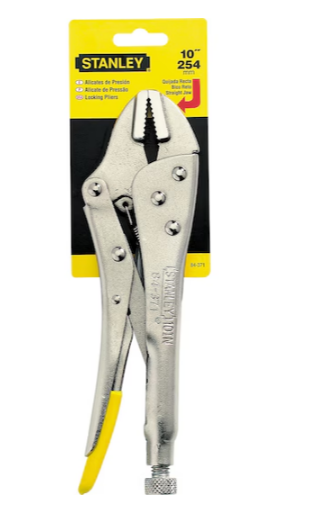 ALICATE STANLEY DE PRESSÃO RETO 10 POLEGADAS 254MM