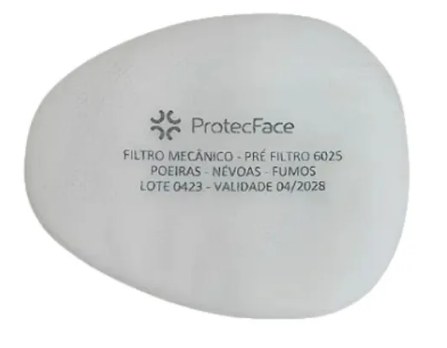 FILTRO MECANICO P2 MODELO 6025 PROTEC FACE PARA MÁSCARAS