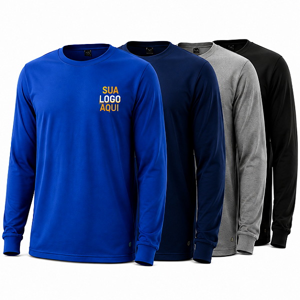 KIT COM 5 CAMISETAS MANGA LONGA K2M PERSONALIZADAS